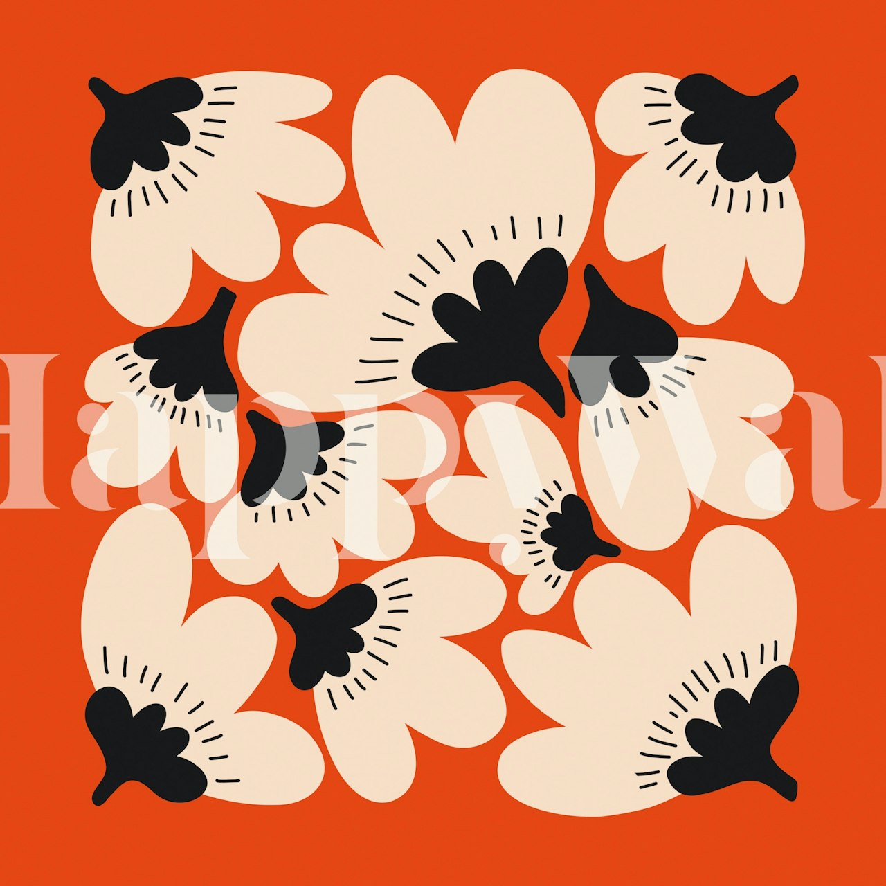 Tapeta Bold Blossom Delight v pokoji