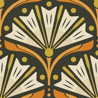 Art Deco Daisy Charm in Orange - L tapetit