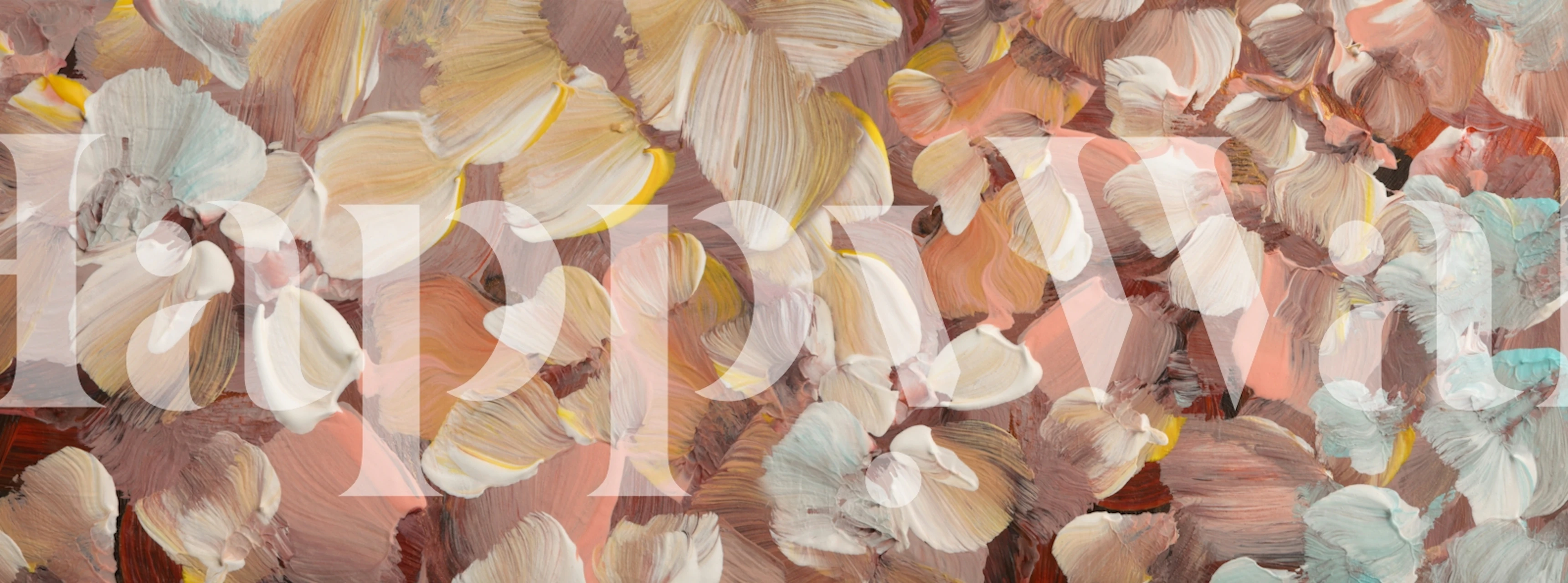 Pastel Oil Accent Art wallpaper in a room