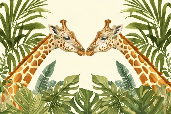 Giraffe Jungle Wildlife Harmony