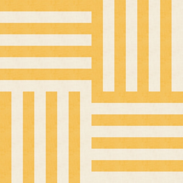 Optical Illusion Yellow Sunny Stripes Maze