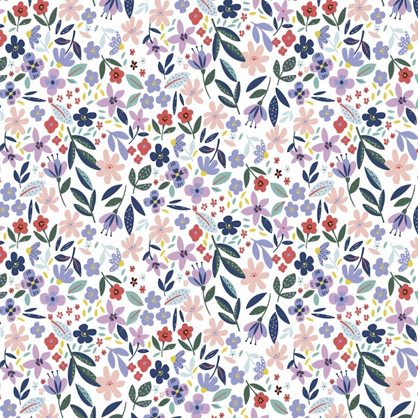 maximalist bright bold florals - Pink purple