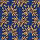 Abstract Floral Waves L – Blue & Yellow
