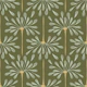 Abstract Floral Waves L – Moss Green & Beige