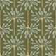 Abstract Floral Waves L – Moss Green & Beige