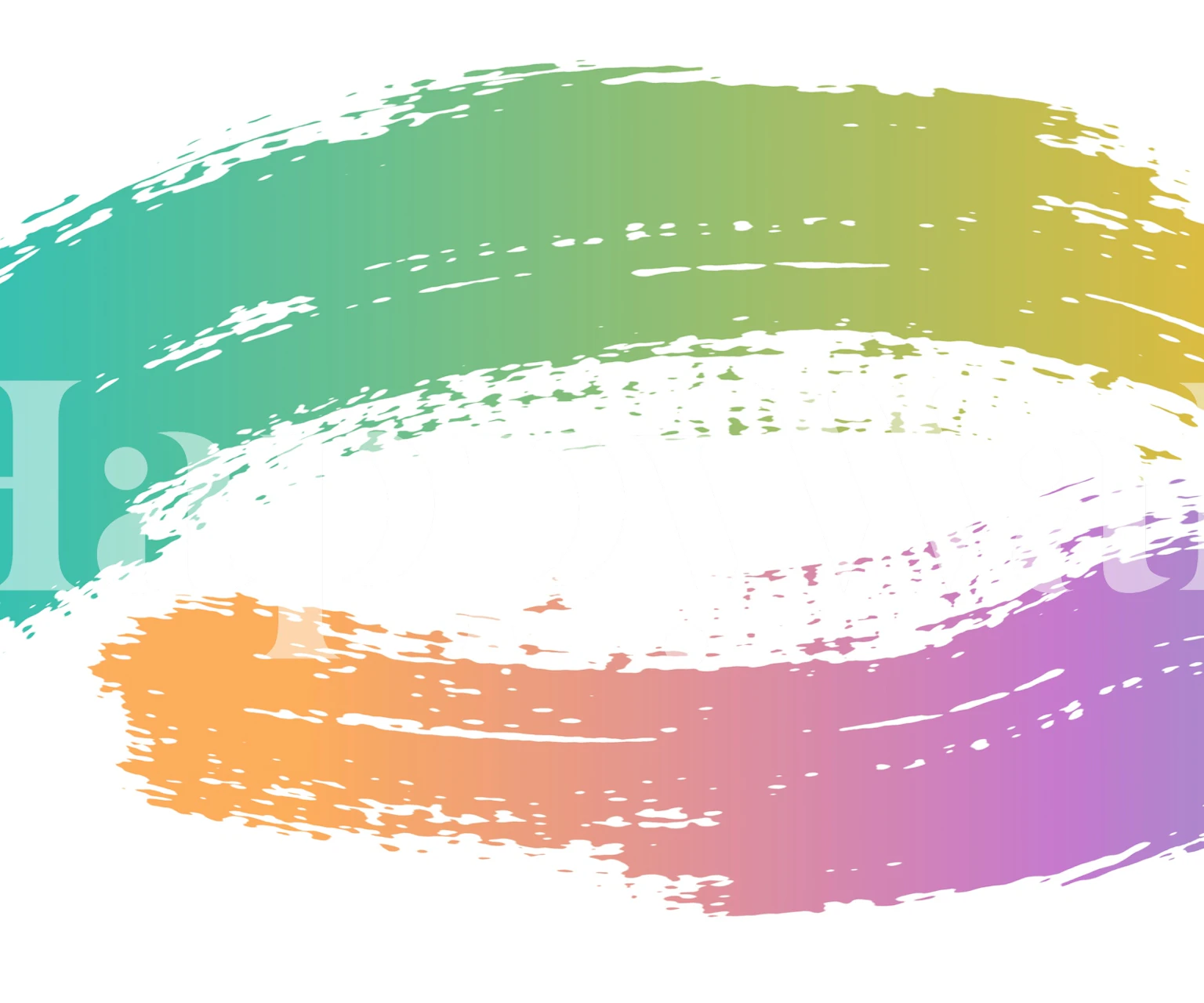 Rainbow Brush Strokes wallpaper in a room