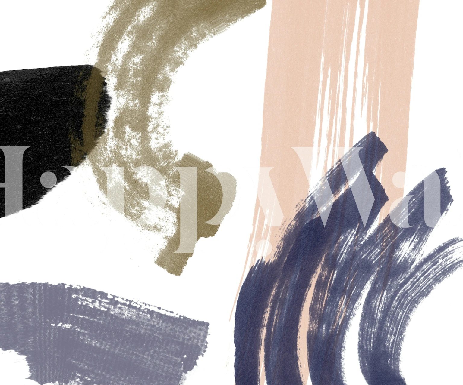 Modern Paint Strokes wallpaper in a room