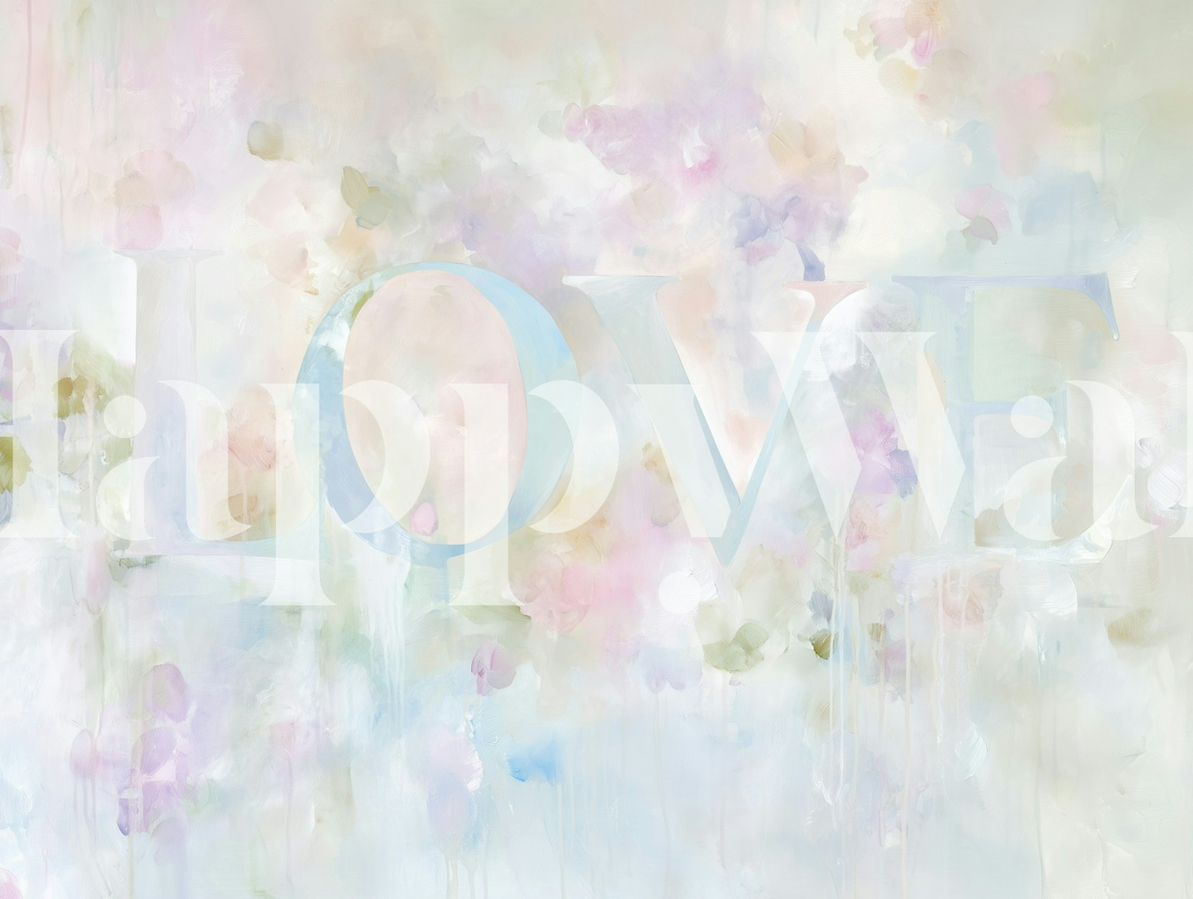 Tapeta Abstract Love Blossoms on Grunge Surface u sobi