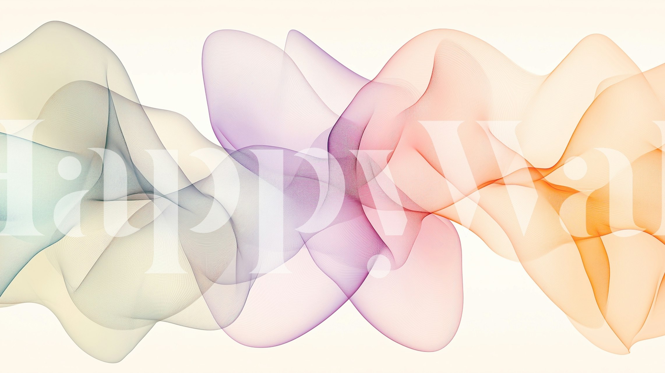 Ethereal Wave Flow wallpaper in a room