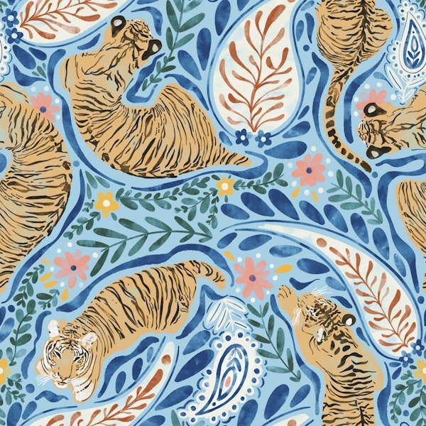 Botanical Tiger Serenade