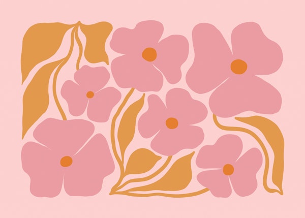 Pink Bloom Delight – Modern Abstract