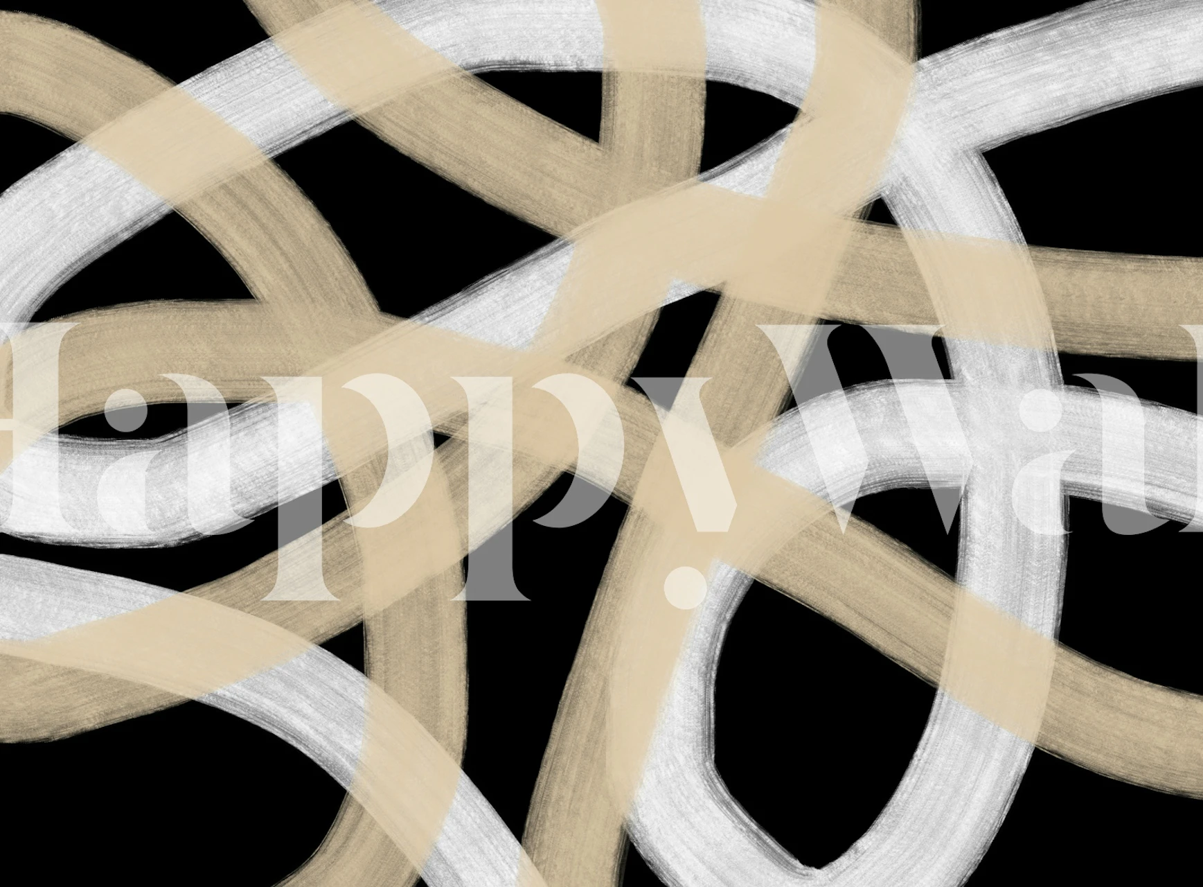 Flowing Lines-Tapete in einem Raum