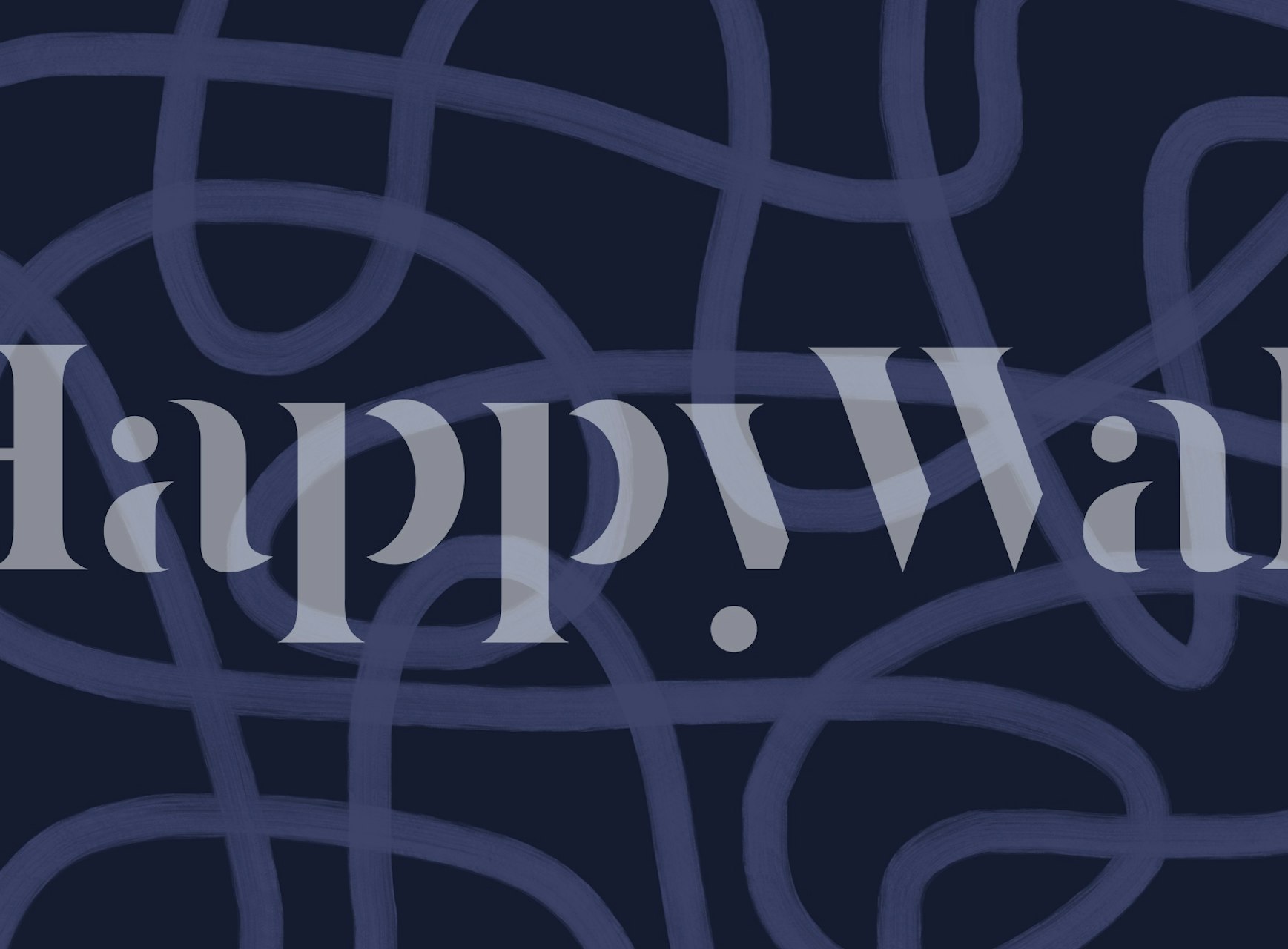 Abstract Blue Lines wallpaper in a room