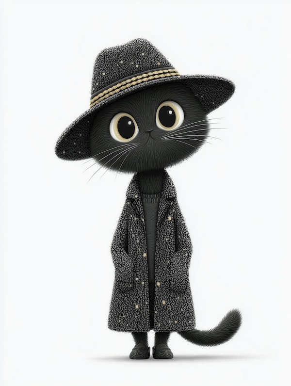 Cute Cat in Trendy Attire