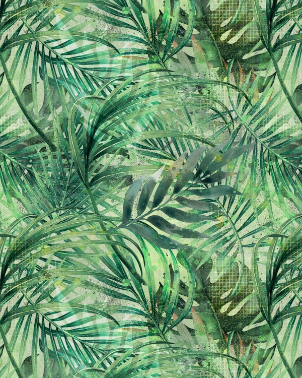 Tropical Graphic Paradise - mural vertical