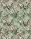 Tropical graphic paradise mural beige green