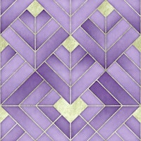 Art Deco Abstract in Amethyst behang