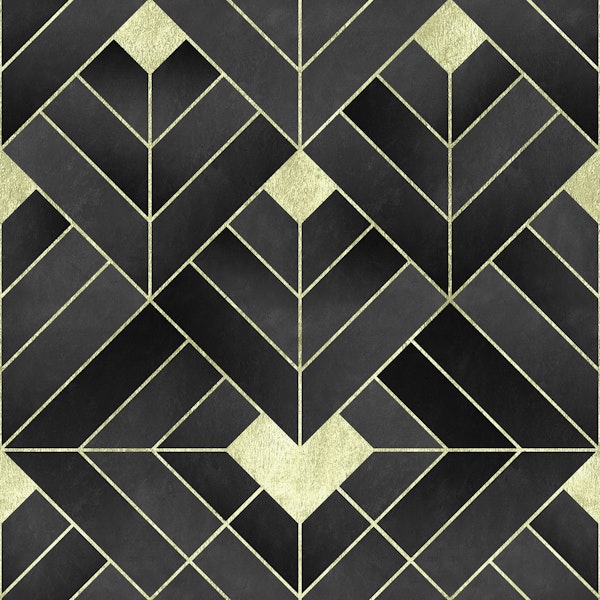 Art Deco Abstract in Obsidian
