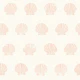boho block print seashells - peach