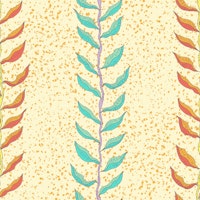 Tropical Vines Stripe Yellow papel de parede