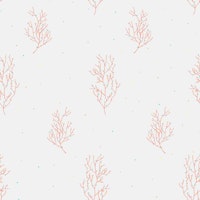 Whimsical Coral Twigs Grey wallpaper