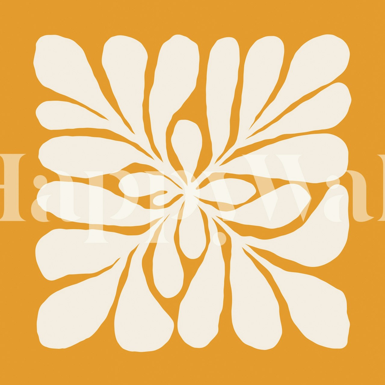 carta da parati Modern Botanical Charm in una stanza