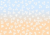 Happy Daisy Sunny Skies Blue and Peach papel de parede