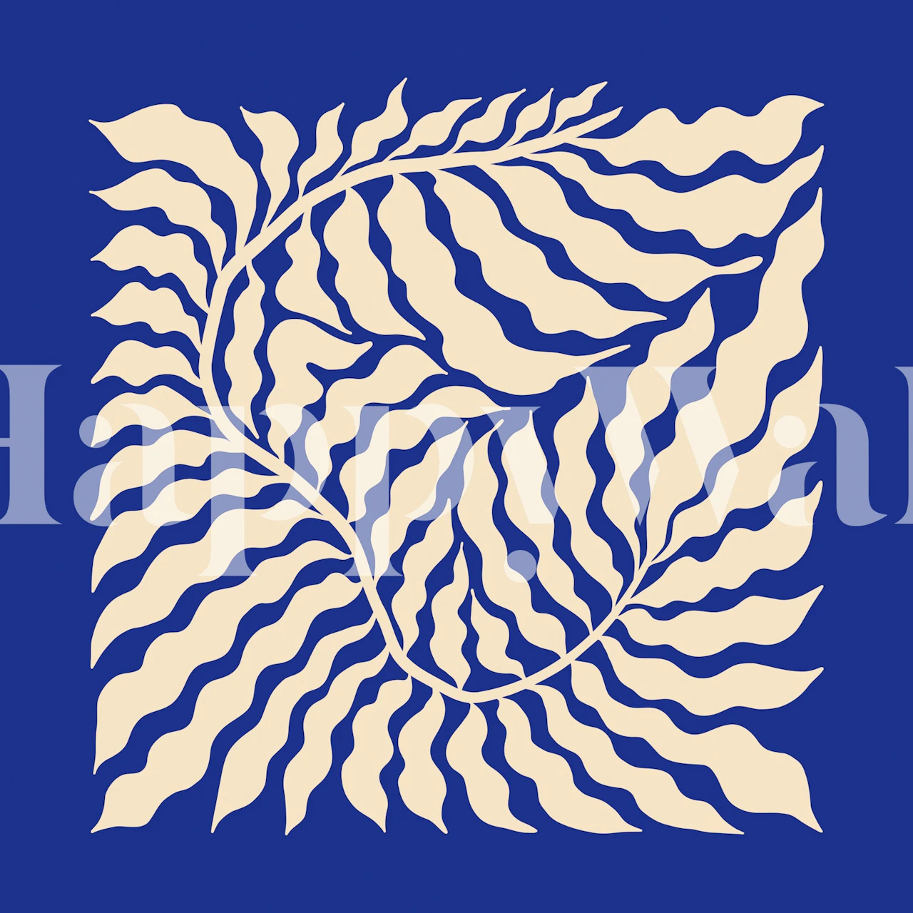 Modern Leaf Symphony wallpaper i ett rum