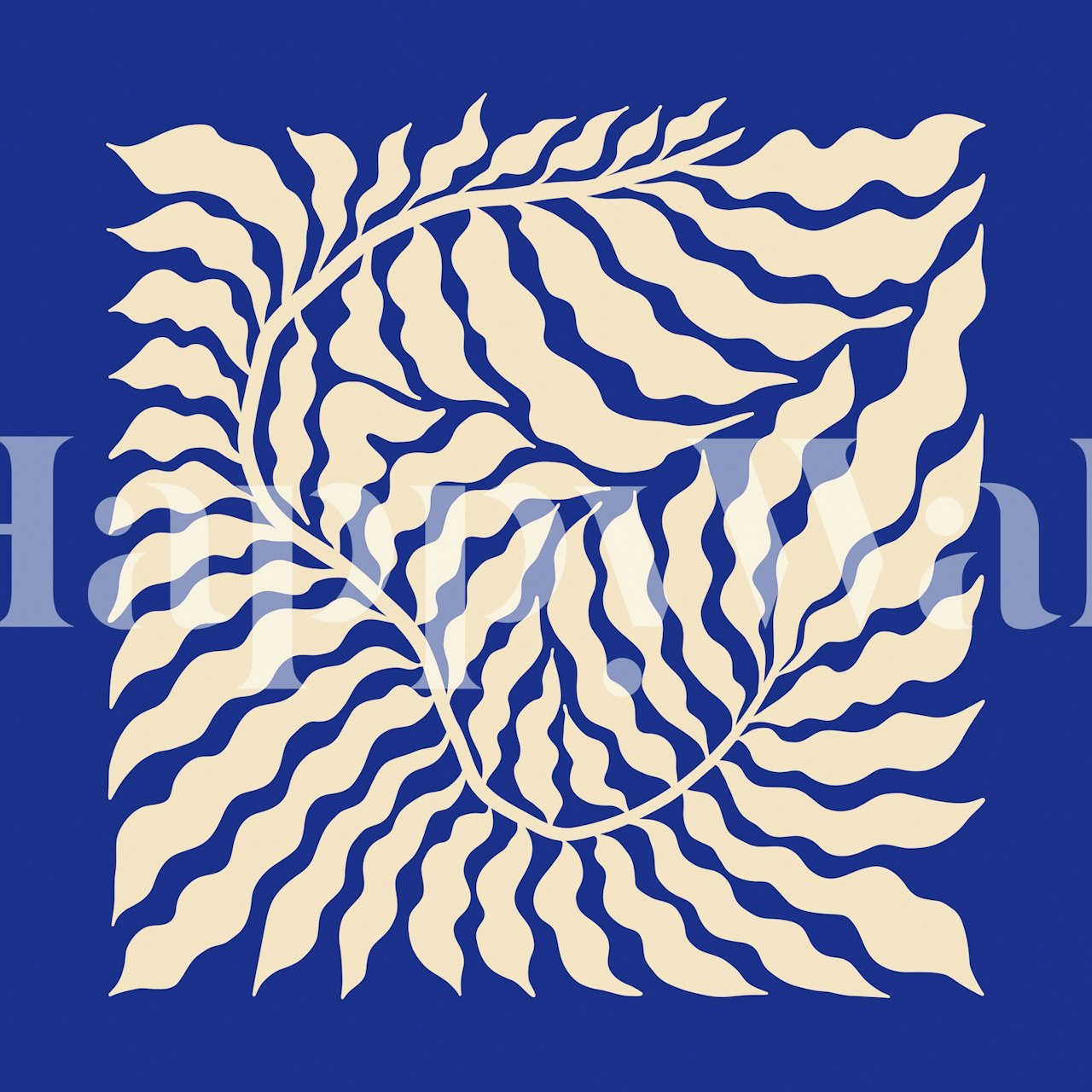 Modern Leaf Symphony wallpaper i et rum