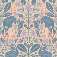 Crane Pond in Blue and Purple tapet