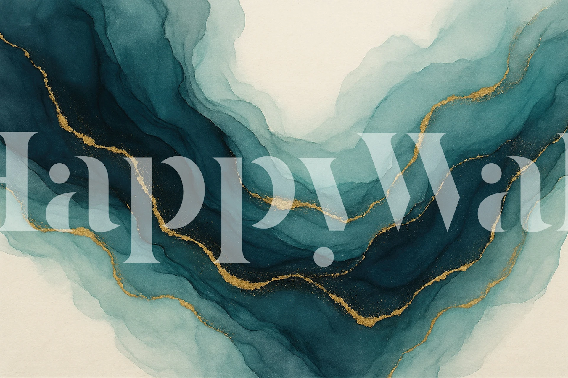 Azure Cascade wallpaper in a modern room