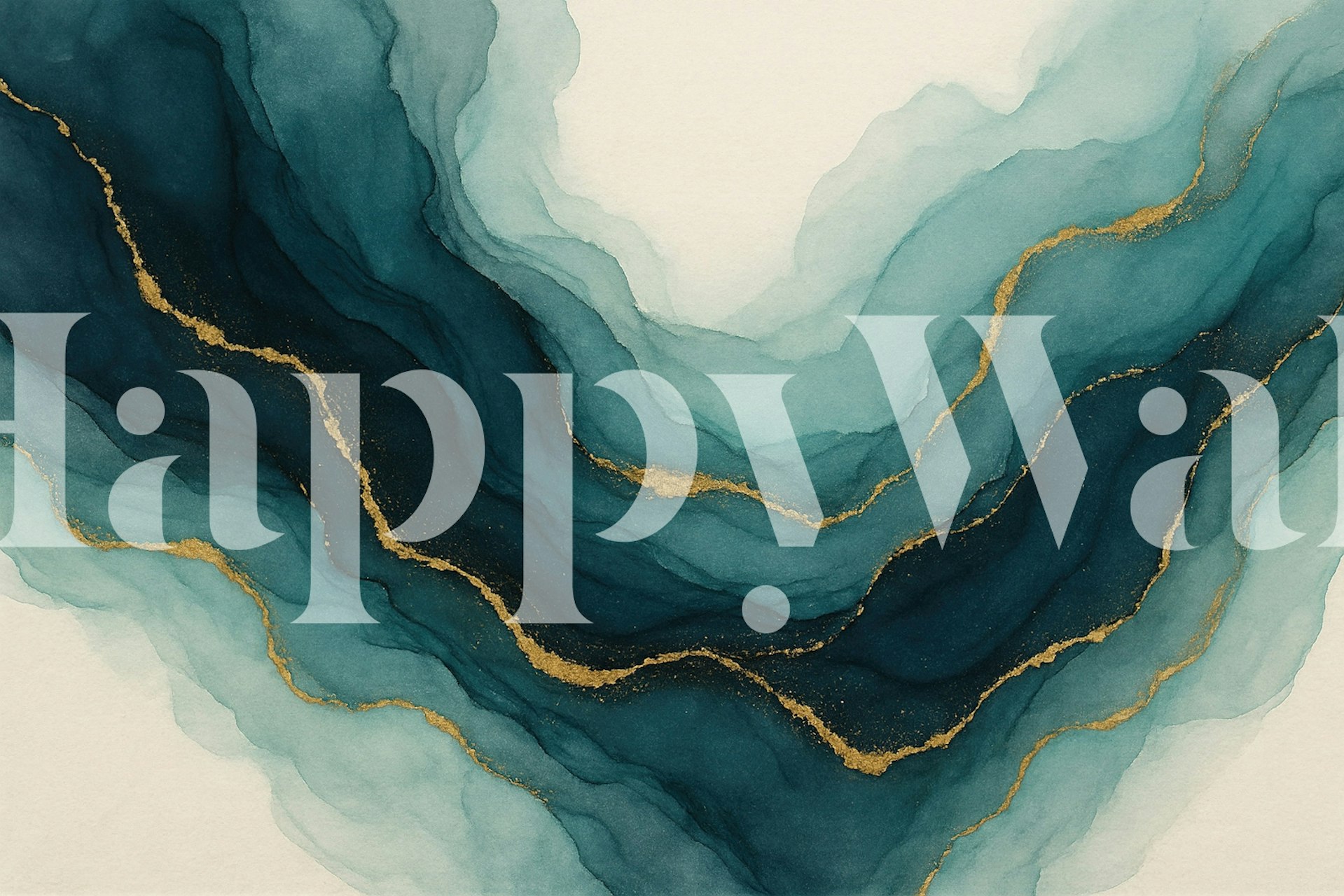 Tapeta Azure Cascade v moderní místnosti