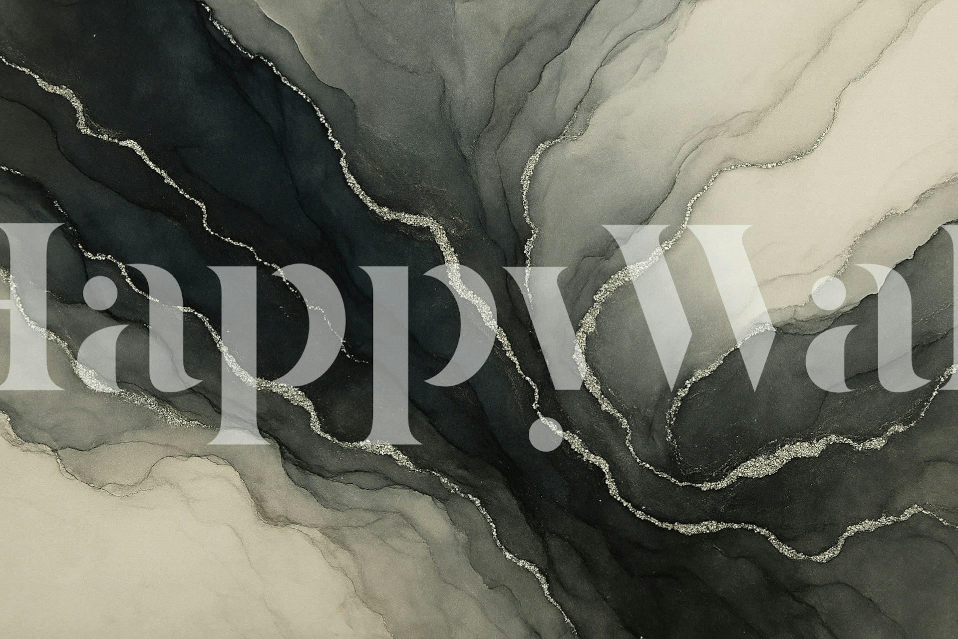 Charcoal Platinum tapet i et moderne rum