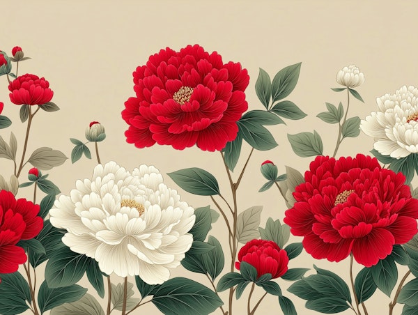 Vintage Peony Blooms