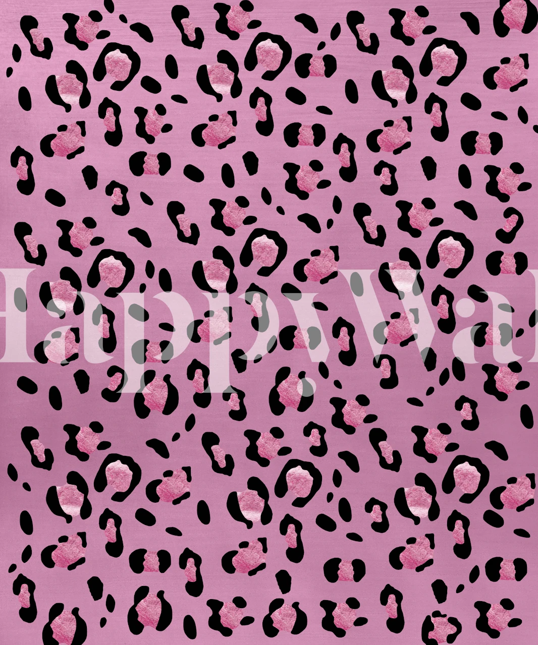 Leopard animal print wallpaper in a room