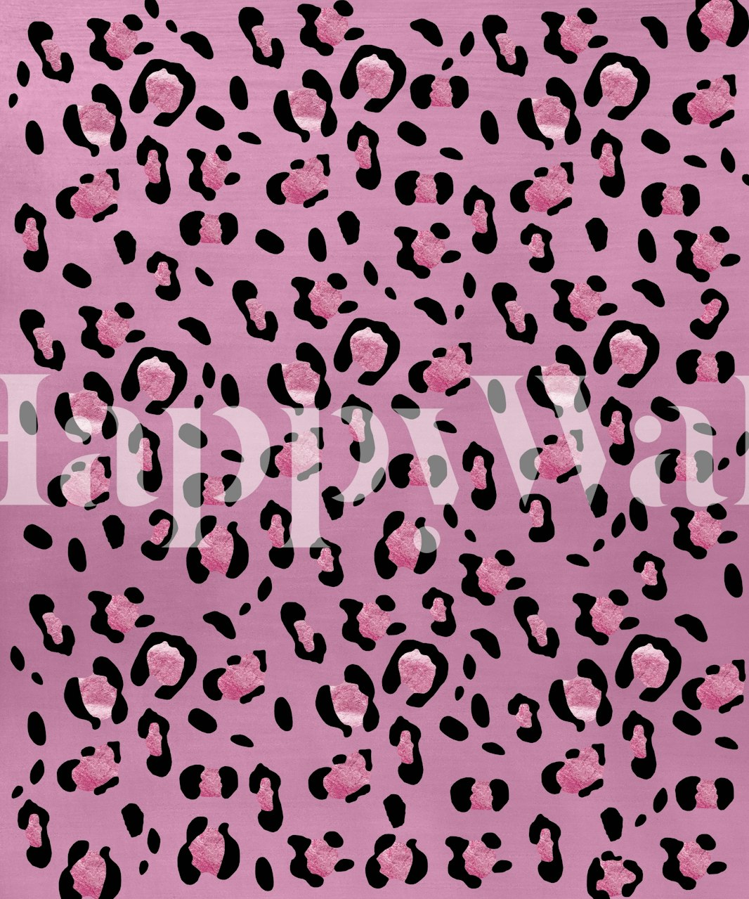 Leopard animal print wallpaper in a room