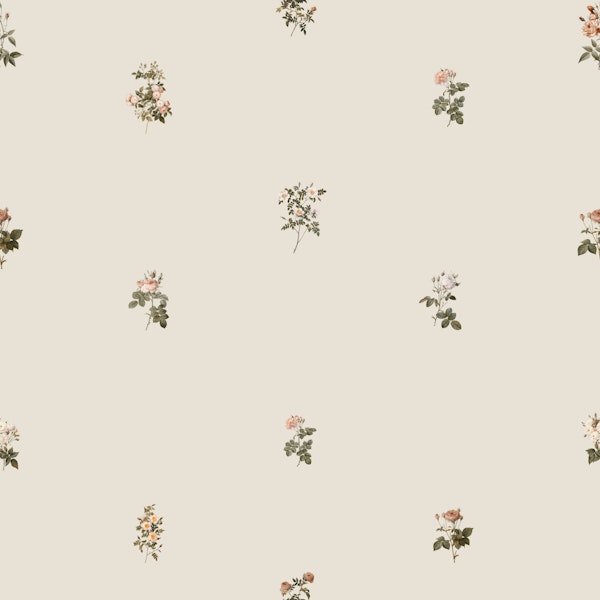 Lovely Cottage Roses Beige