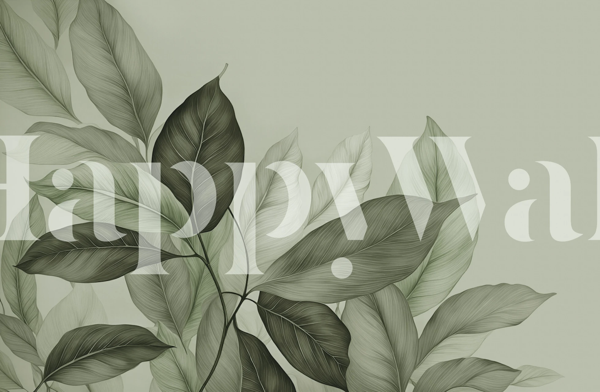 Soft Botanical Foliage tapet i rummet