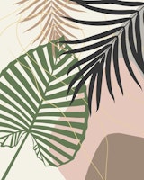 Minimal Tropical Palm Leaf 3 ταπετσαρία
