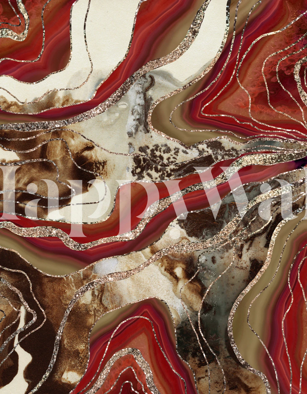 Liquid Marble Agate Glam tapeta u sobi