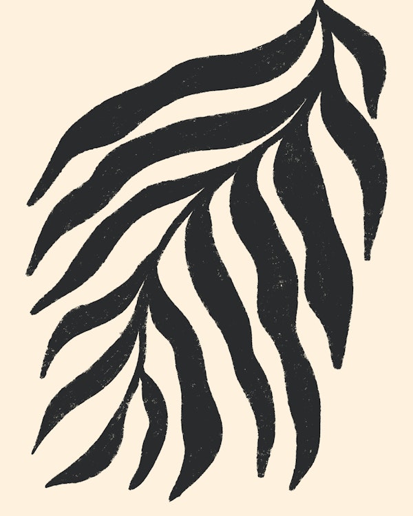 Black Silhouette Textured Branch 3