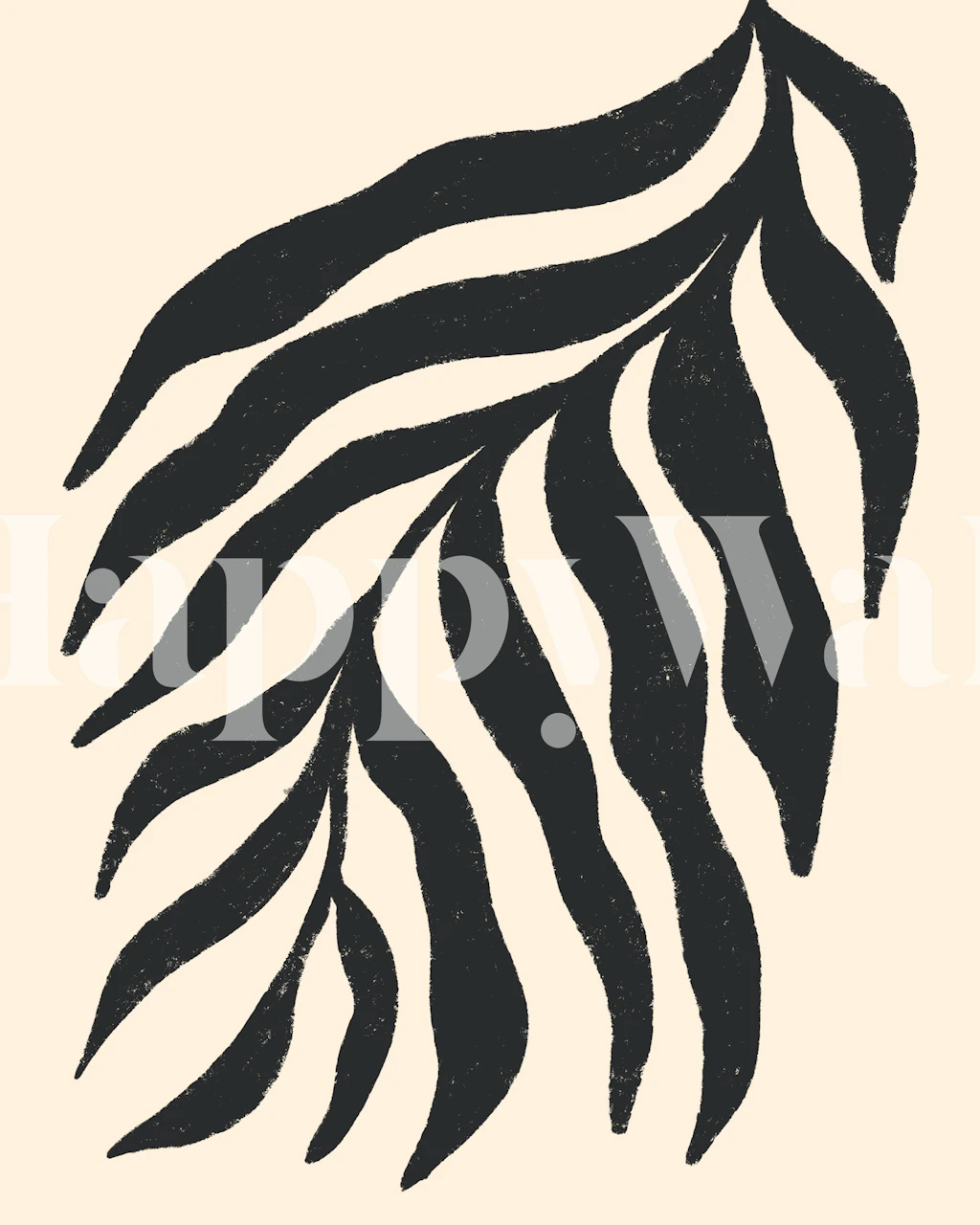 Black textured branch silhouette design wallpaper
