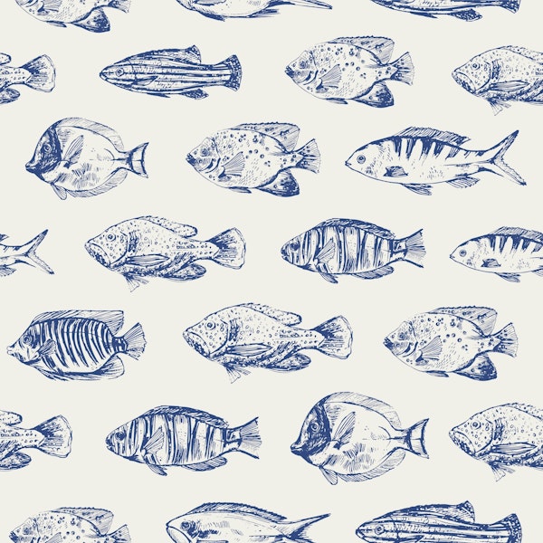 Vintage Fish Art Pattern