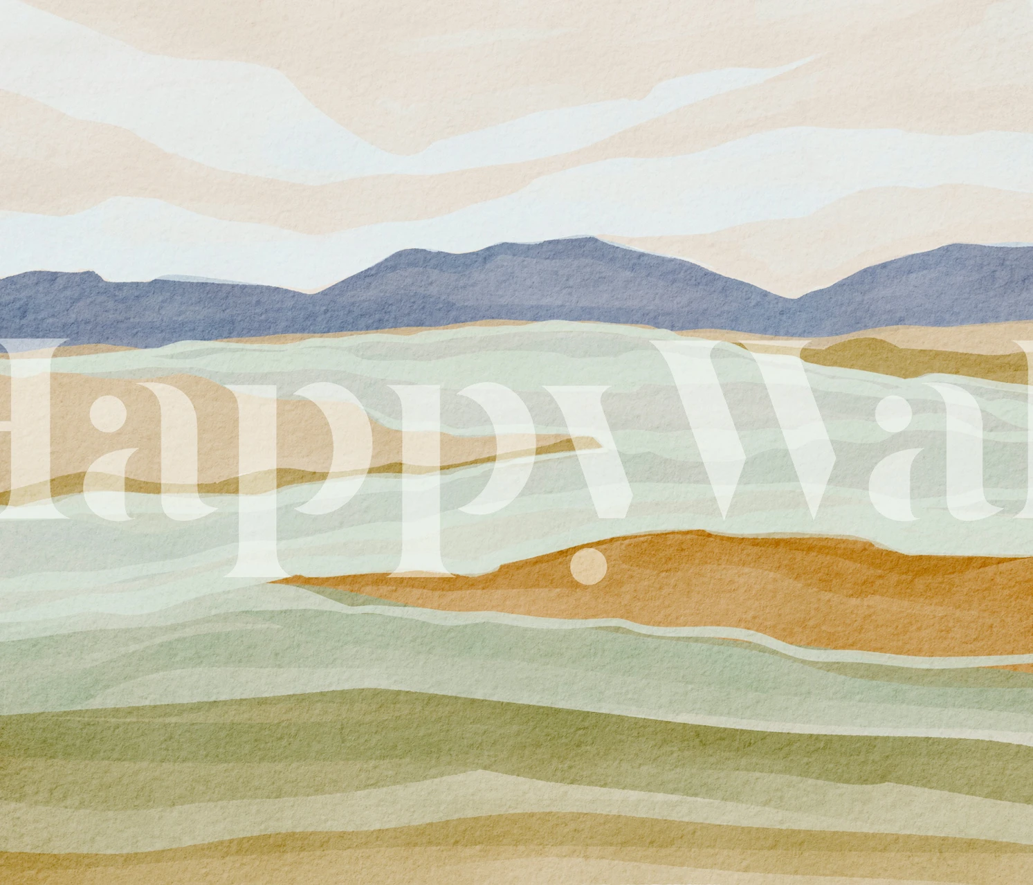 Tapeta Peaceful Valley Scene u sobi