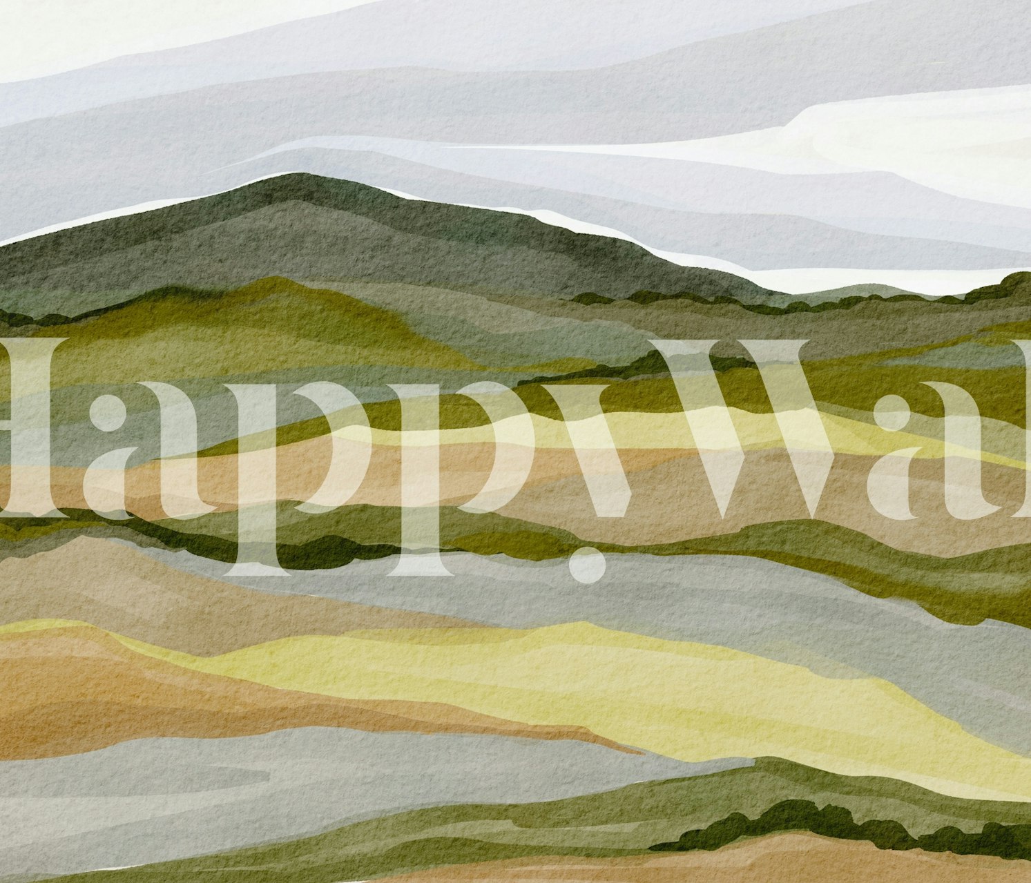 Gentle Wilderness Layers tapetti huoneessa