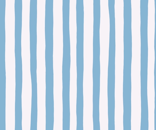 Blue and White Dopamine Painterly Stripes