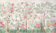 Birds in Bloom Tropical Chinoiserie Rose
