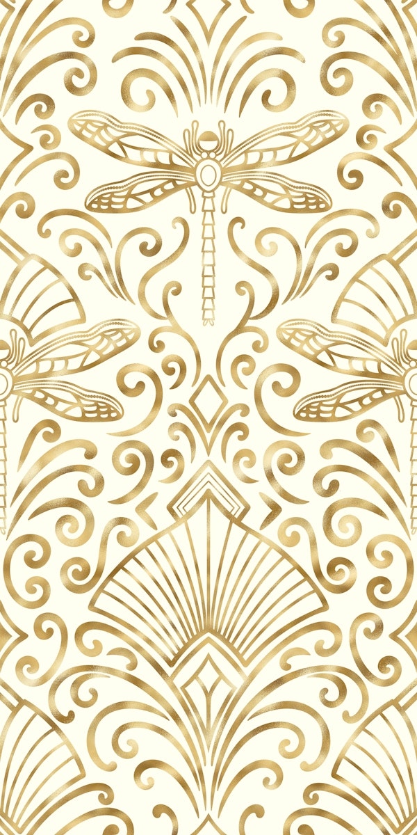 Art Deco Design with Dragonflies 2