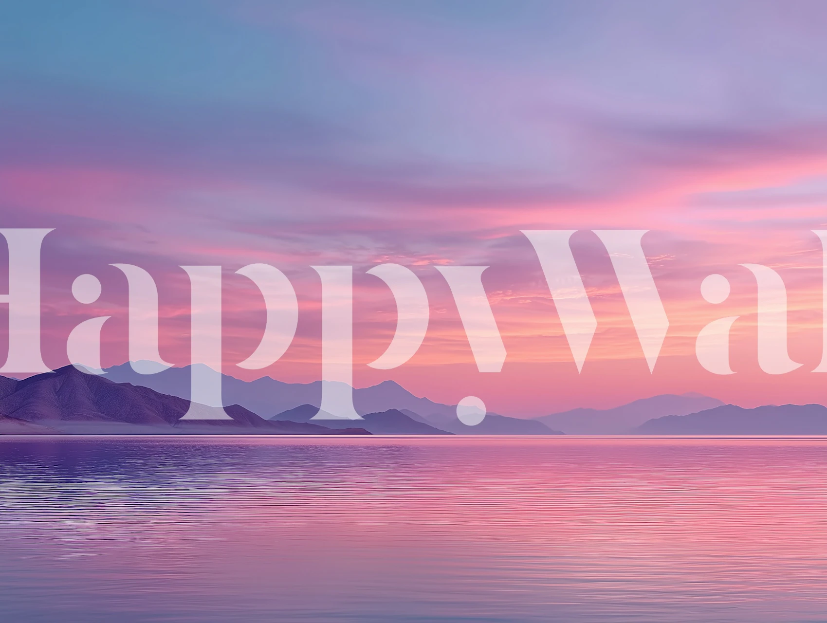 Calm Waters Sunset papel de parede em um quarto