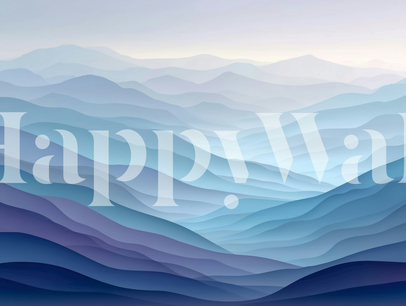 Gentle Hills Flow wallpaper in a room